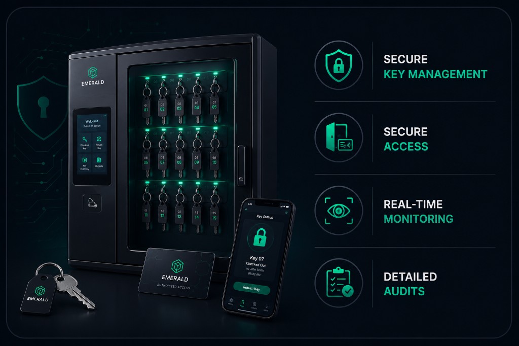 Secure corporate facility key management system
