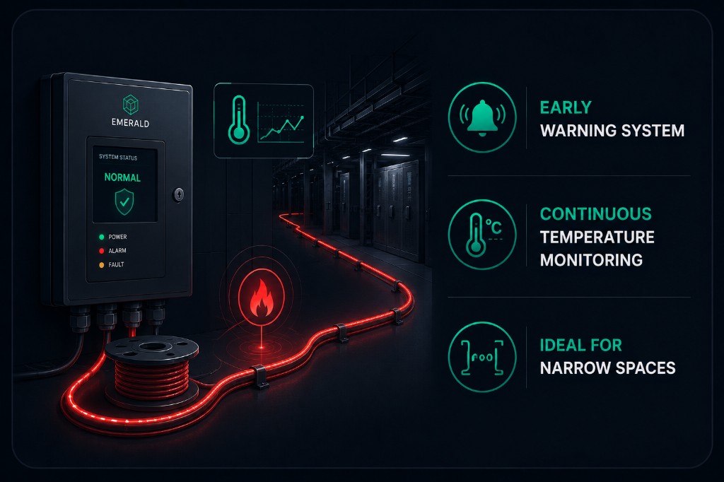 Industrial linear heat detection and fire safety monitoring