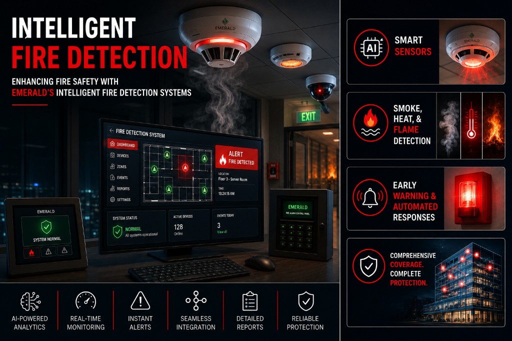 Intelligent fire detection control panels, sensors, and alarm devices for facility protection